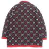 Great GUCCI cardigan Tiger head gold button GG jacquard black Used