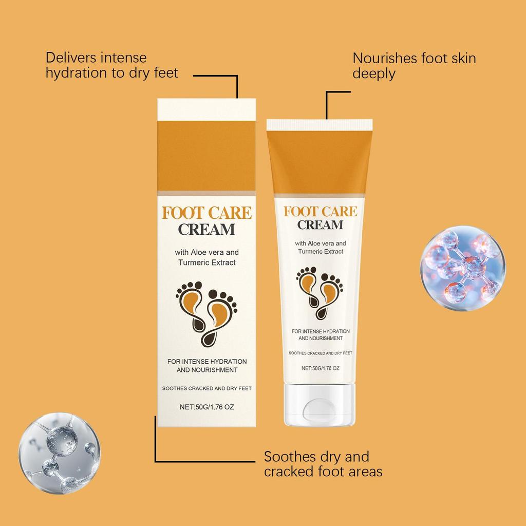 Gentle foot moisturizing cream, refreshing, moisturizing, soothing dry skin, home daily foot moisturizing care cream 50g