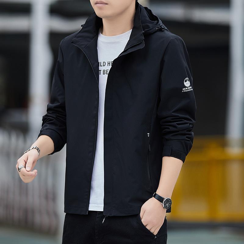 Spring and Autumn New Jacket Men's Hooded and Fleece Thick Coat Male Couple Loose Casual Padded Jacket Warm Padded Jacket