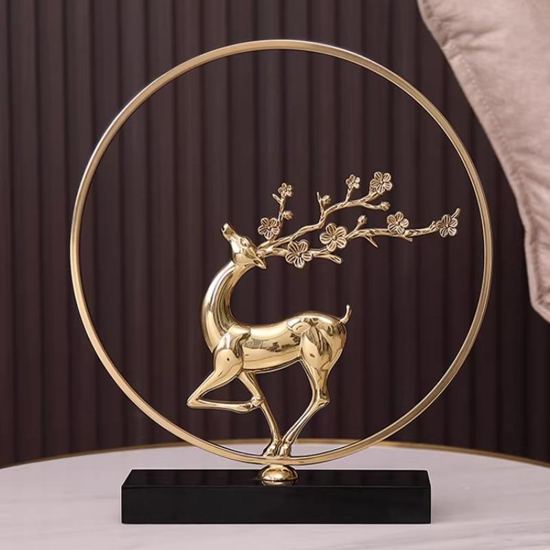 Plum Blossom Deer Ornament Living Room Light Luxury High End TV Cabinet Decoration Moving Home Gift