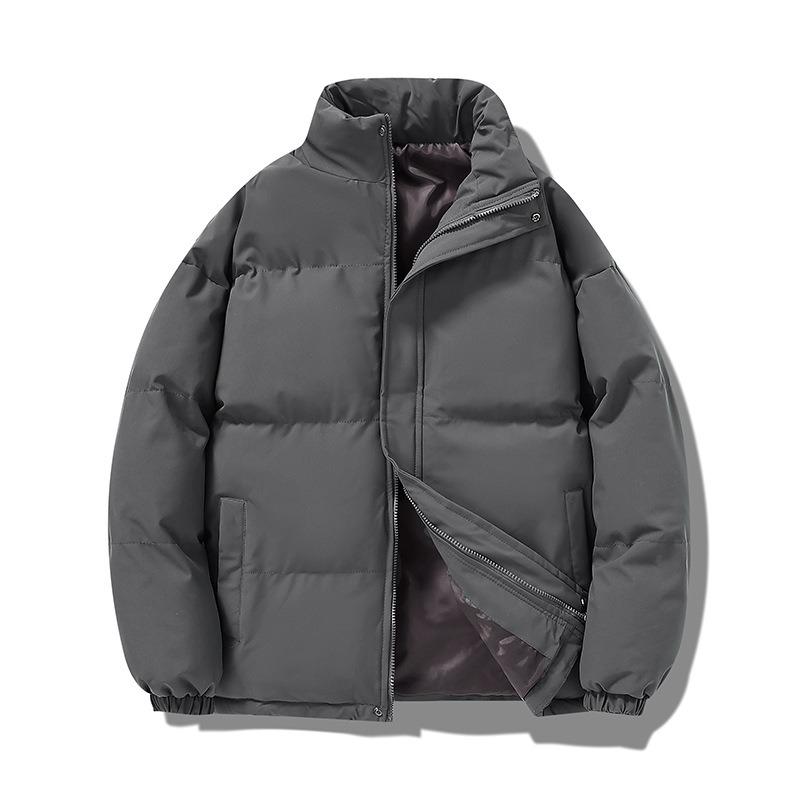 Winter new couple simple stand-up neck cotton-padded clothes men's casual cotton-padded clothes thickened cold-proof warm bread clothes women