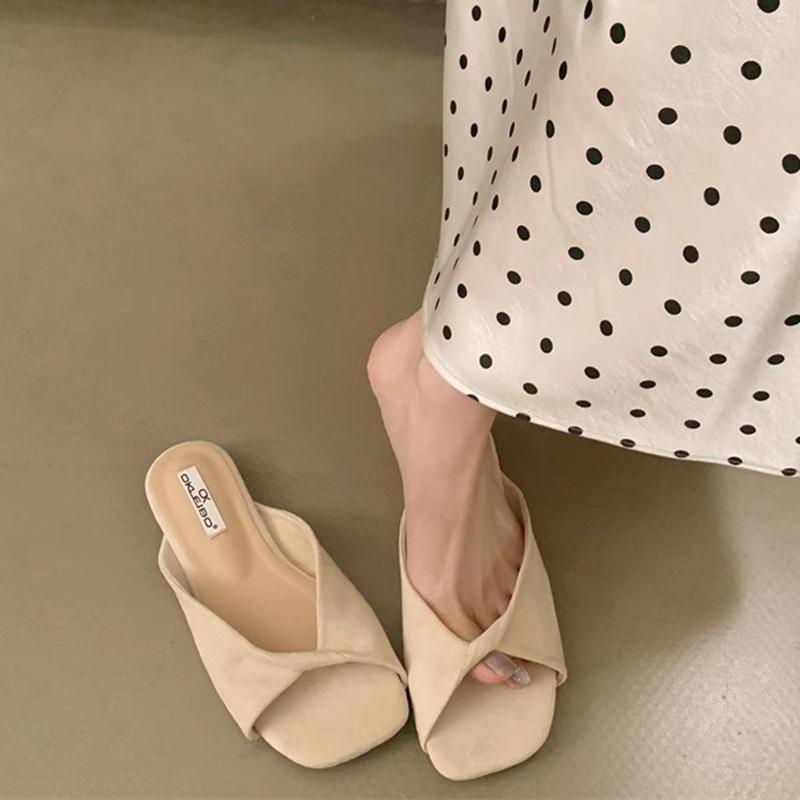 Fashion SUOJIALUN 2025 Summer New Candy Color Women Slipper Fashion Open Toe Slip On Slides Soft Flat Heel Outdoor Dress Beach Sandal