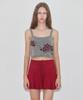 Sinun Flare Knit Skirt & Cape (Red)