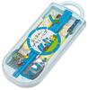 Skater Lunch Box Chopsticks Trio Set for Children: Chopsticks, Spoon, Fork, 16.5cm, "Gather 'round Plarails" (Boys' Edition) TACC2-A