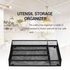 Metal Desk Tray With Adjustable Dividers For Stationery And Cutlery Organization Desk Stationery Storage Organizer