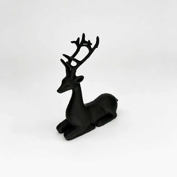 Home Display Deer Figurine 3D Shelf Accent for Desk Christmas Winter Styling with Scandinavian Look Single Piece