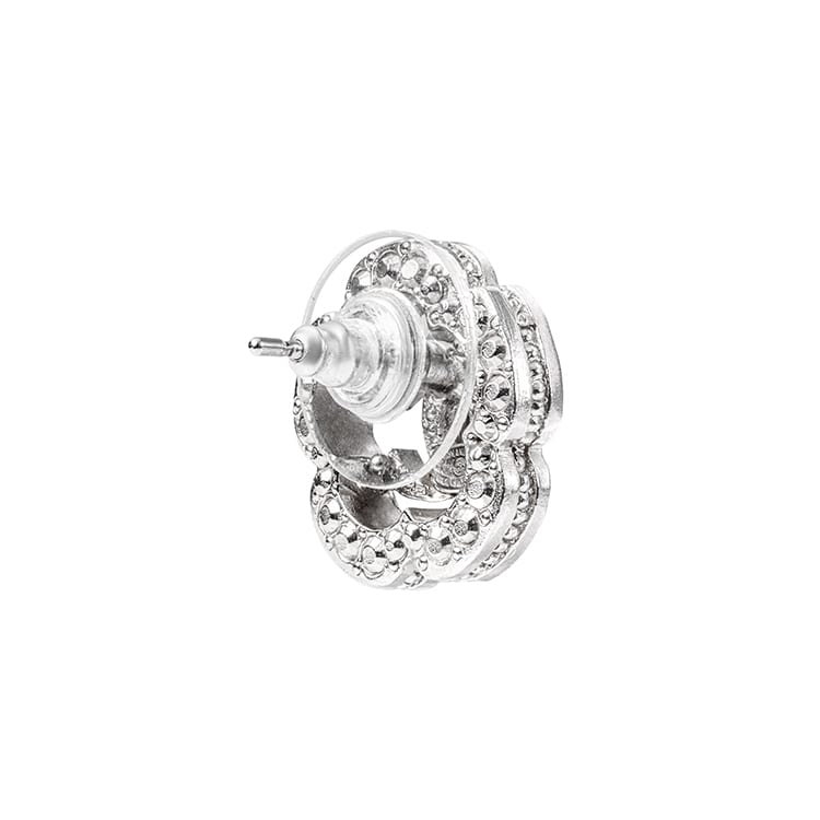 CHANEL Rhinestone Metal Stud Earrings Women's AB3522-B02595-N6403