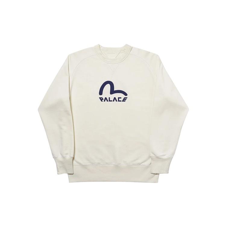 PALACE x EVISU Reversible Crew Logo Crewneck White Men's PAL-SS20-011