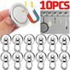 10/1PCS Carabiner Magnet Hook 360°Rotating Strong Magnetic Hook Kitchen Bathroom Garden Hanging Hook Household Storage Organizer