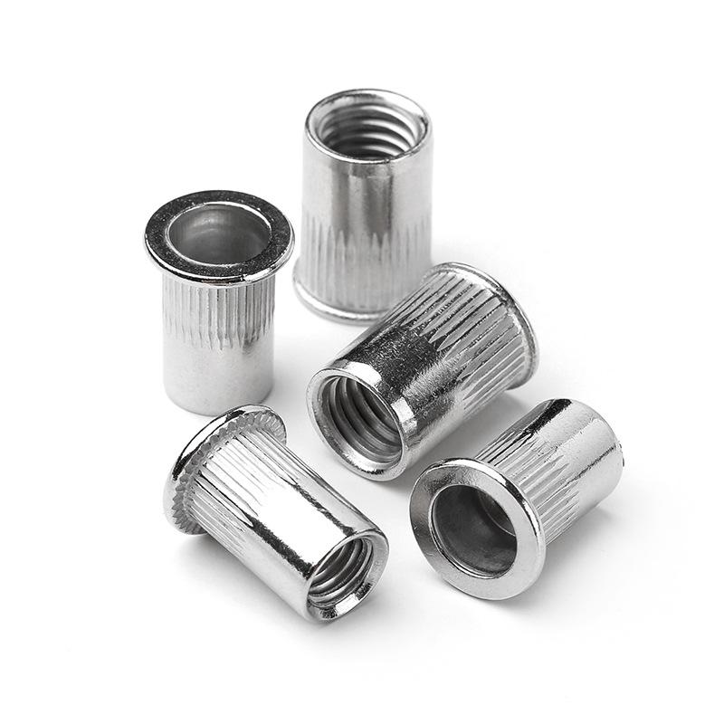 304 Stainless Steel Knurled Countersunk Rivet Nut with Flat Head