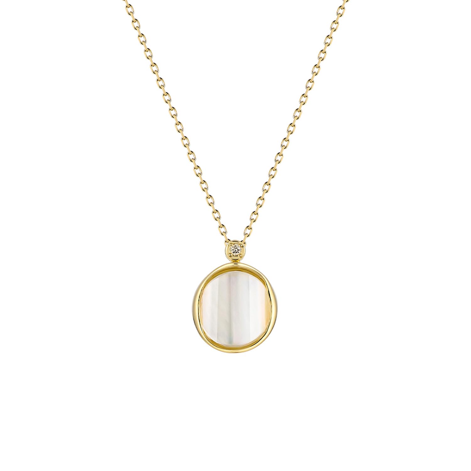 

Summer Collection K10 Yellow Gold Necklace 112526123002 Birthday Gift for Women with Jewelry Case [4℃]