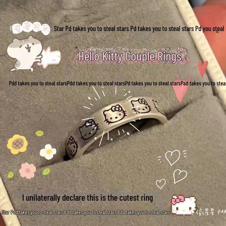 Verstellbares Ring-Set im koreanischen Stil für Damen - Enthält offene Zeigefinger- und Kettenringe