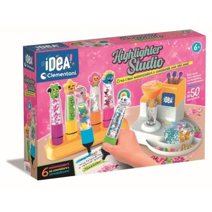 Clementoni - Atelier der Fluos - Erstelle 10 Fluoreszierende Textmarker - Hergestellt in Italien