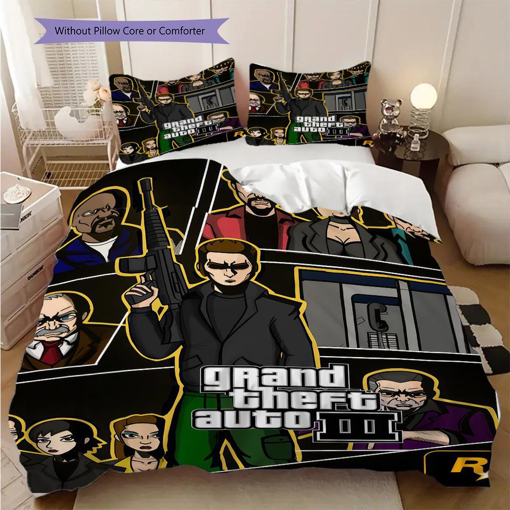 Grand Theft Auto San Andreas Dreiteiliges Set 1 Bettbezug 2 Kissenbezüge Ohne Füllung Bettwäscheset Bettbezug Und Kissenbezug