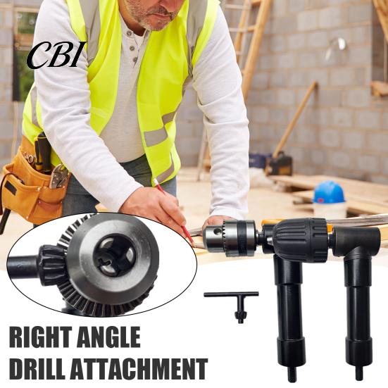 Electric Drill Steering Device 90 Degree Right Angle Attachment, Corner Adapter with 0.8-10mm 3-Jaw Chuck, Compatible Most Bits Automotive Interior
