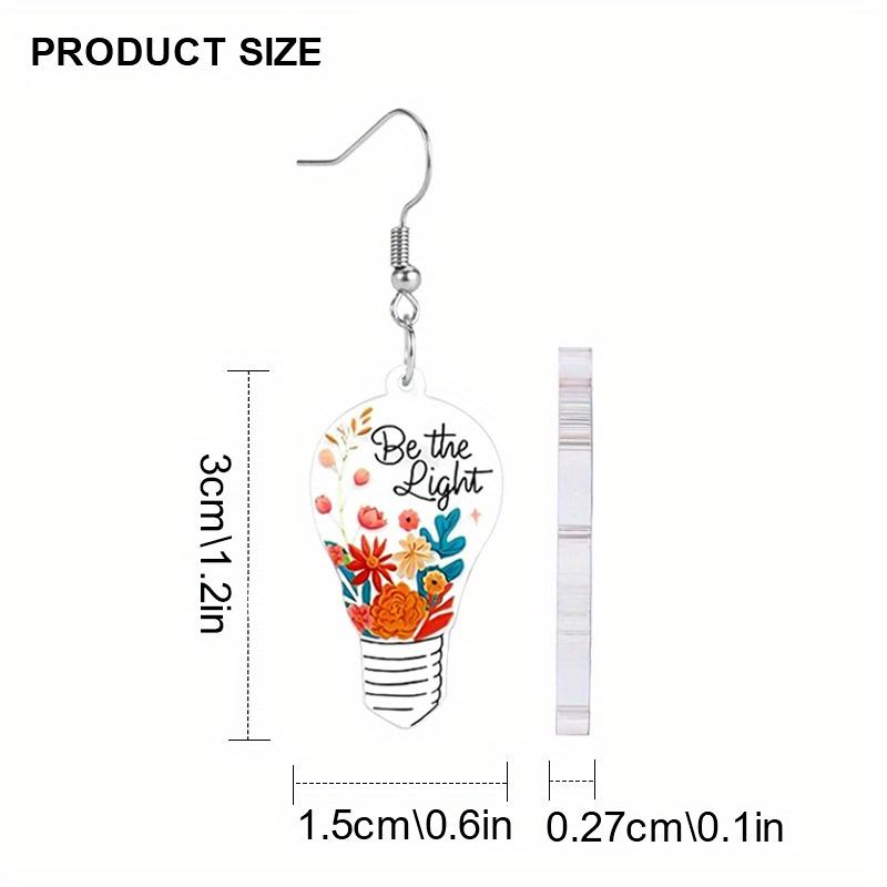 Drawing Board Paint Tray Acrylic Drop Earrings for Women Girls Y2K Colorful Light Bulb Stud Earrings Festival Valentine's Day Jewelry Christams Gifts