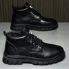 Fashion Men's Casual Boots Spring and Autumn British Workwear Boots Non Slip Soft Sole Comfort Outdoor Mid Top Leather Shoes Zapatillas