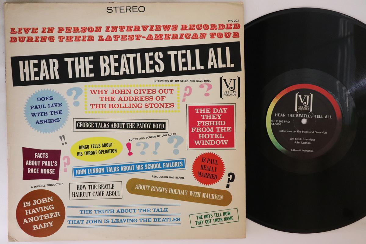 

LP Пластинка BEATLES - Hear The Beatles Tell All VJLP202PRO VEE JAY 1979 США Рок Б/У