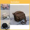 Stylish Fashionable Corduroy Round Crossbody Bag Trendy Everyday Medium Size