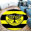Beitar Jerusalem F.C Runder Teppich, Teppich für Wohnzimmer Schlafzimmer Sofa Spielzimmer Dekoration, Rutschfeste Fußmatte