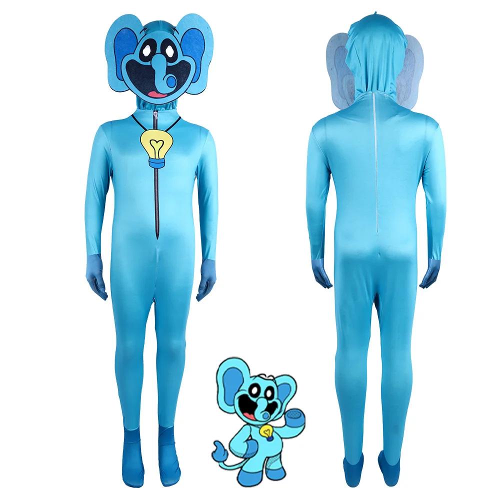 Smiling Critters Poppy Cosplay Children's Costume Halloween Tight Onesie Cosplay Costume Playtime Jumpsuit Party Bodysuit Kids