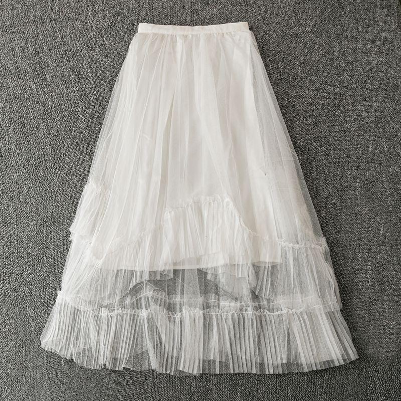 

Весна и Осень Экспортный K-стиль Новая Маленькая Свежая Молодость Популярность Эластичная Талия Кружевная Юбка White One size