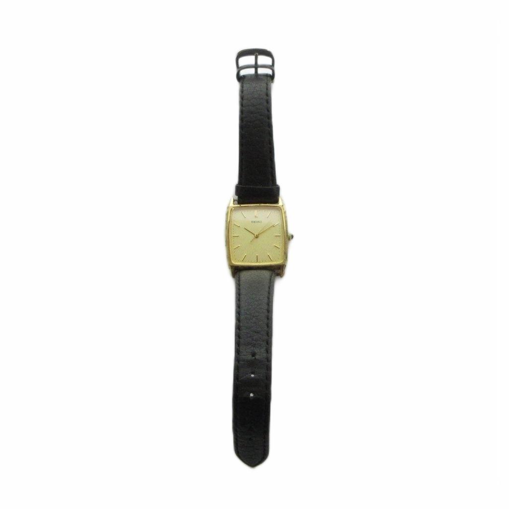 SEIKO Chariot Quartz Watch with Leather Gold Watch 5P31-5E10 Strap, Color, Men's GY18/ MQ