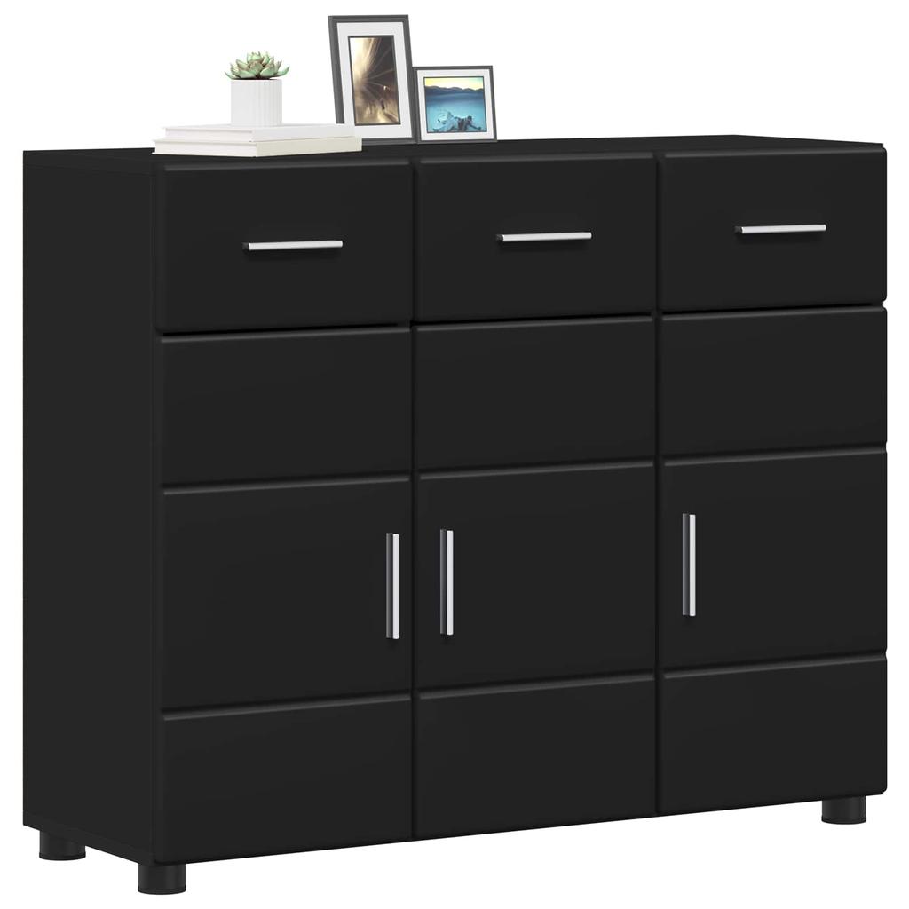 FLORIN Sideboard Black 88.5 x 30.5 x 73 cm Engineered Wood