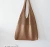 Hollow Hand-woven Bag Women's Leisure Large-capacity Straw Bag Seaside Vacation Shoulder Beach Bag Knitted Tote Bag