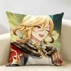 Kaveh Genshin Impact Cushion Cover Natural Linen Organic Fabric DoubleSided Printing Room Sofa Decor Pillow Case