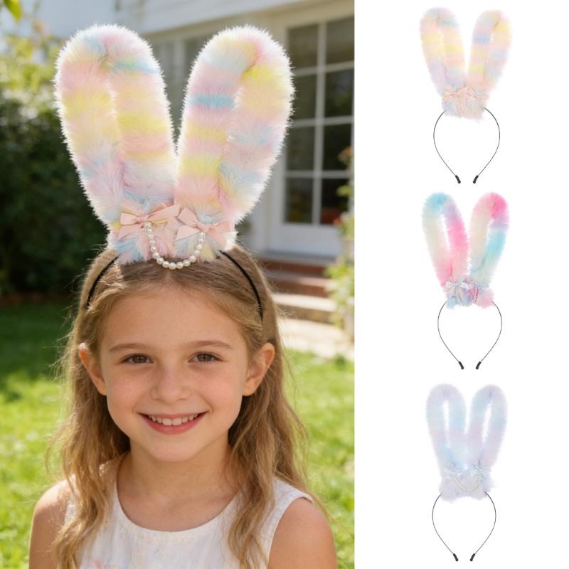 Rabbits Ears Hairband Photo Props Easter Hair Hoop Hairband Party Headpiece Fun Headbands for Music Festival