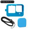 Silicone Case for GoPro Hero 12 11 10 9 Black Tempered Glass Screen Protector Protective Film Lens Cap Cover for Go Pro 11 Case