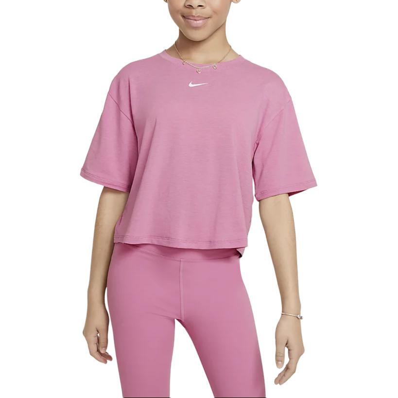 

Nike Dri-FIT Comfortable Simple Skin-Friendly Short Sleeve T-Shirt Mystery Flamingo Red Kids Tops FZ5602646 XL