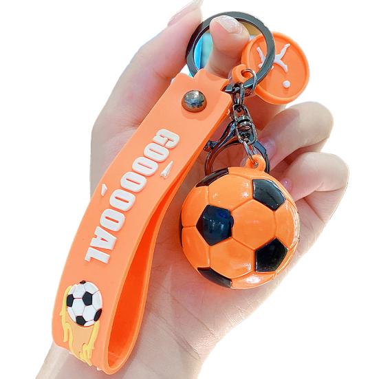 Football Keychain Pendant, 2026 Soccer Game Themed Key Chain, Flexible Strap Football Match Key Ring for Cars Party