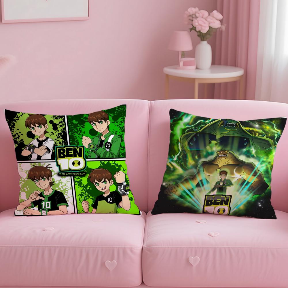 Anime B-Ben 10 U-Ultimate Alien Cushion Cover Comfortable Reversible Pillow Cover Ideal for Car Sofa Bedroom & Beyond