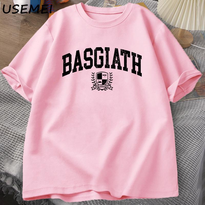 Vintage Basgiath War College T Shirts Fourth Wing T-shirt Violet Bookish Xaden Riorson Tops Fantasy Book Dragon Graphic Tees