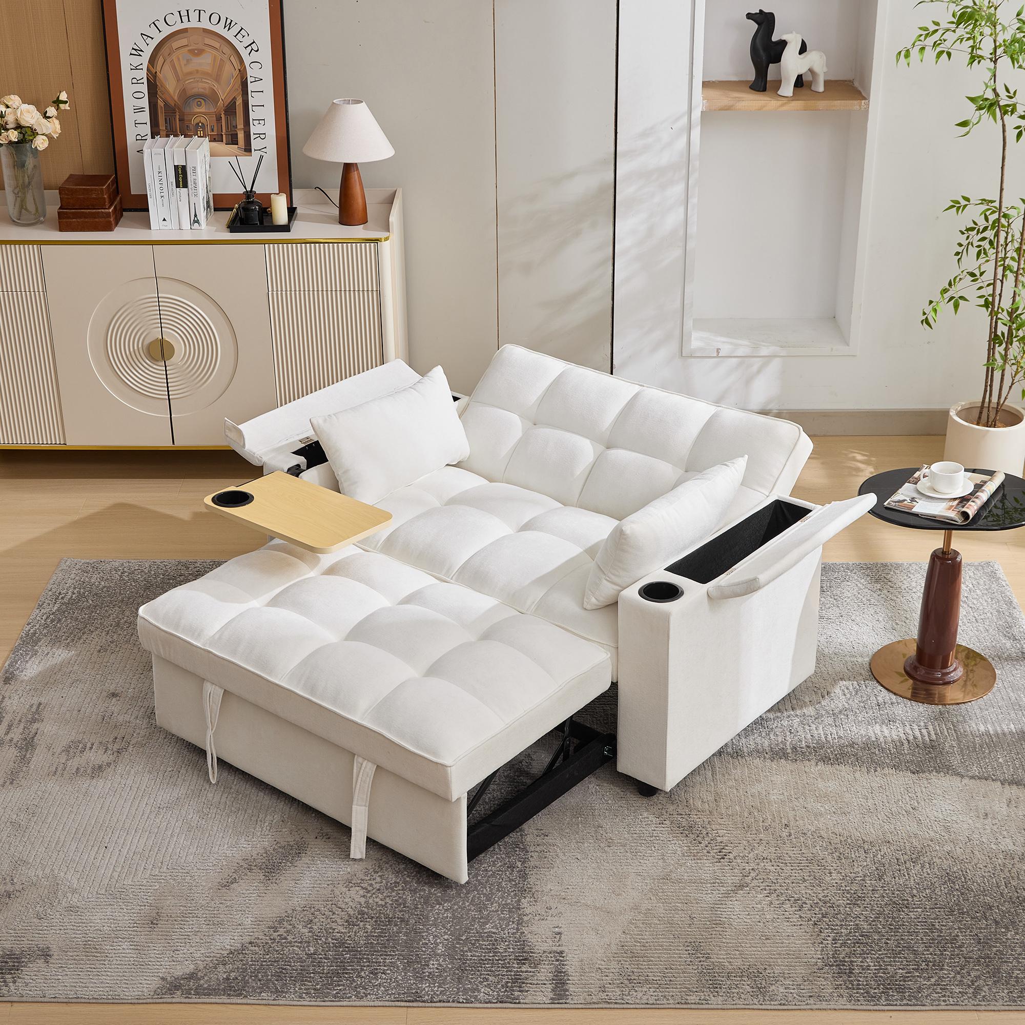 140,5*74*82cm Dīvāngulta 3-in-1, Regulējams atzveltne
