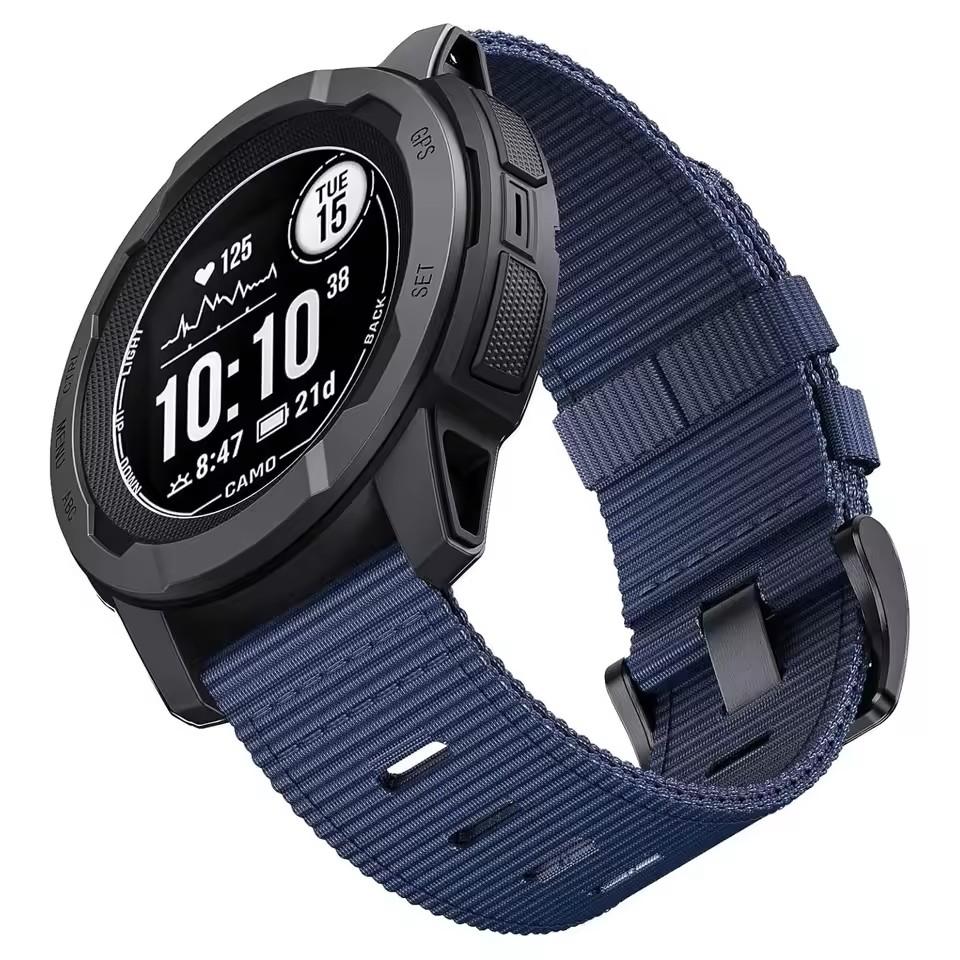 Нейлоновый ремешок для часов для Garmin Instinct/Instinct 2/Instinct 2X/Instinct 3 45 мм 50 мм, Instinct Solar, Tactical, Tide, Esports 22mm Instinct синий