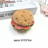 Adorable DIY Dessert Plush Keychain: Hamburger Cake & Sandwich Charm Pendant
