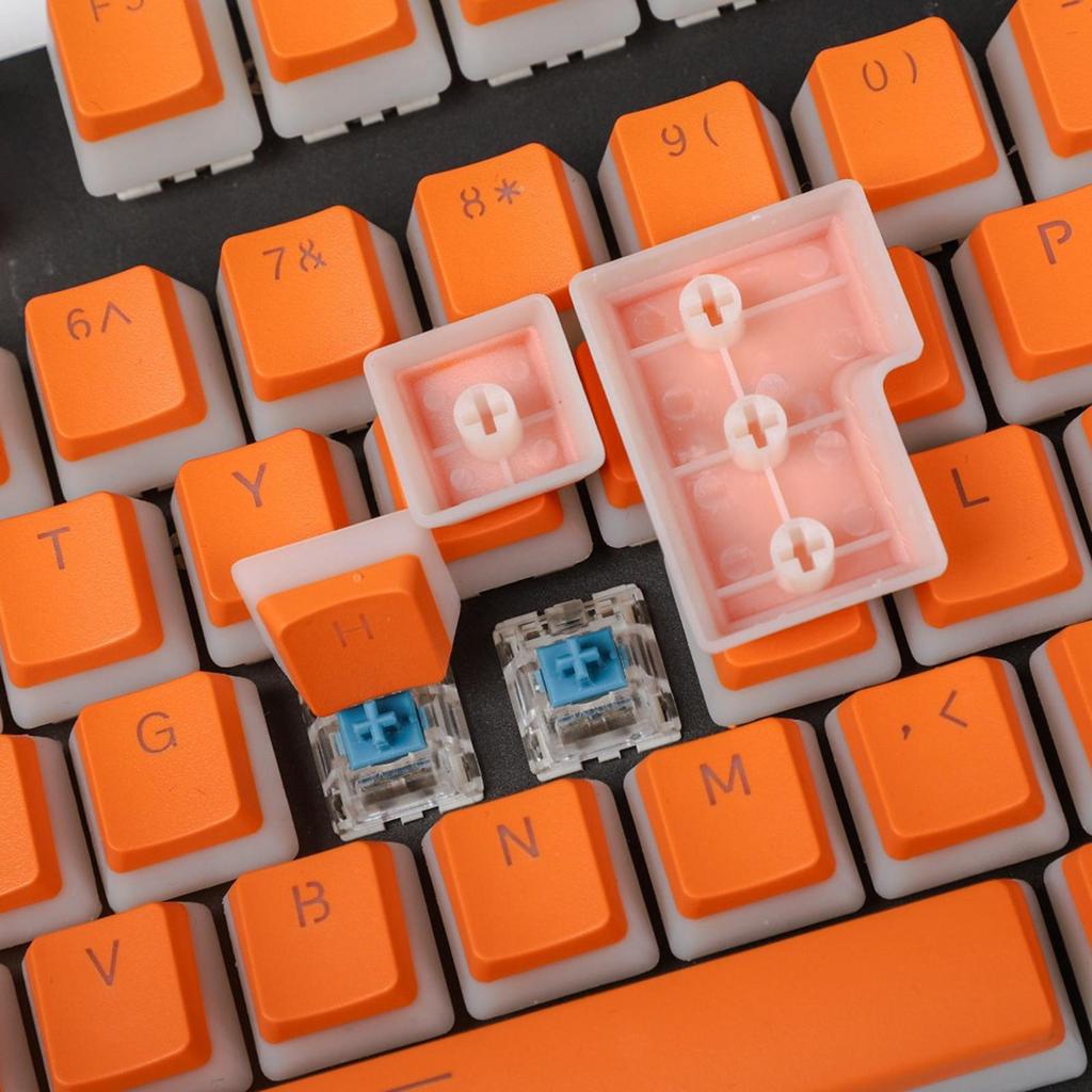 108 Keys PBT Pudding Keycap Set DIY for RGB Mechanical Keyboard, Show Dazzling Lamp Effect. -