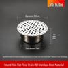 304 Stainless Steel Anti-Clogging Mesh Drain Cover for 75mm Balcony Rooftop Pipes