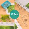 12 Pcs Creative Bone Shape Paper Clips Funny Bookmark Marking Document Organizing Clip