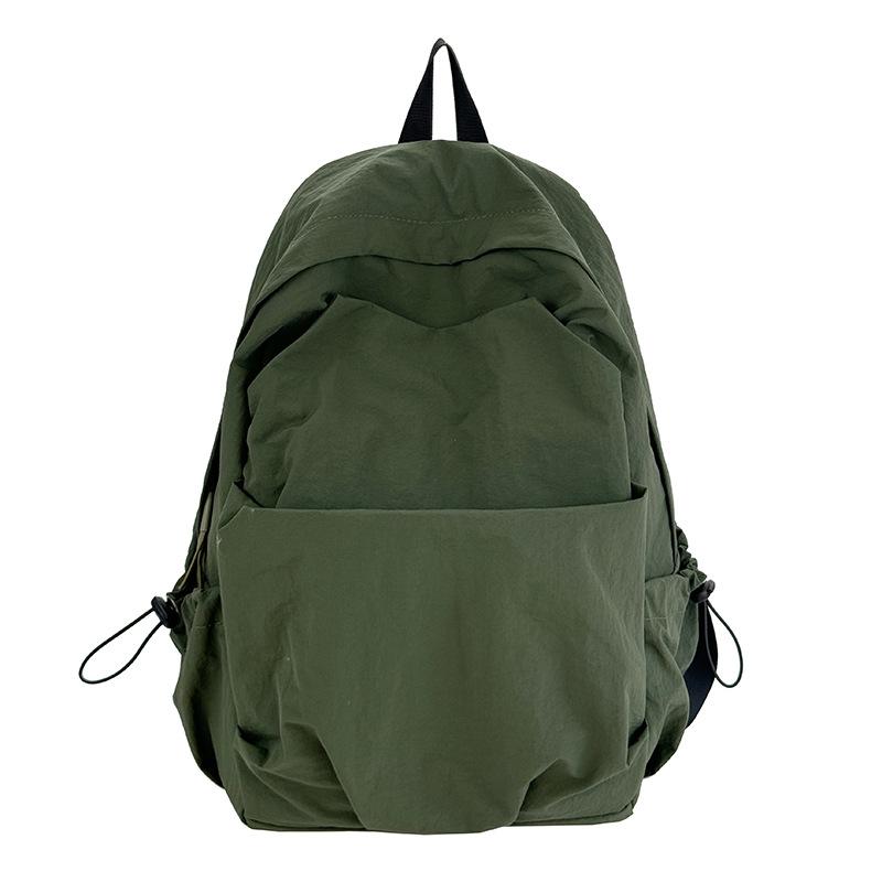 Schoolbag Simple Solid Color Backpack Male and Female Couples Versatile Casual Backpack Student Versatile Commuter Schoolbag