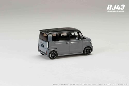 HJ43 1/43 Scale Honda N-BOX CUSTOM Slate Gray Pearl & Black Finished Product