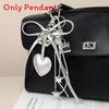 Pu Heart Shaped Mini Bag Pendant For Accessories And Keychains