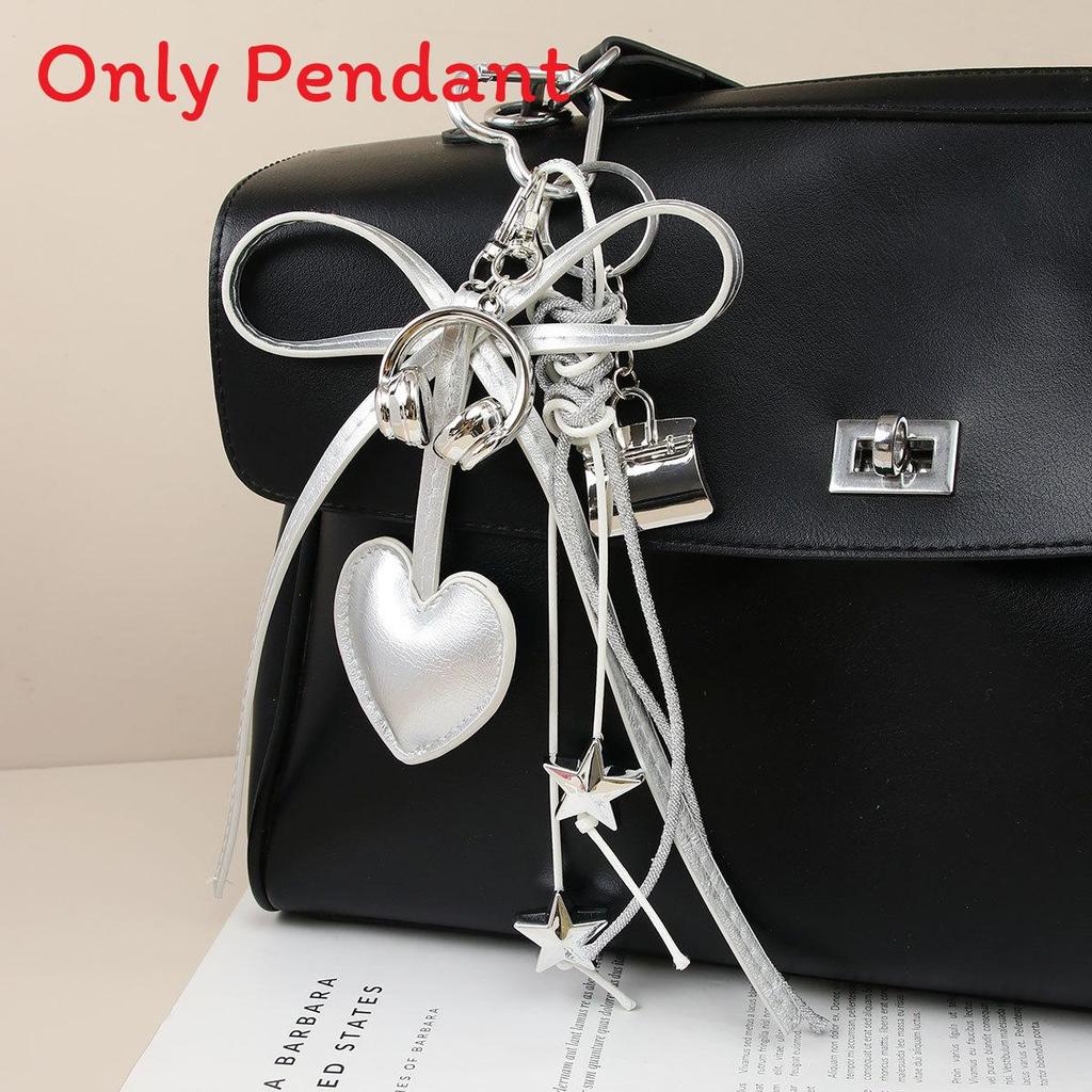 Pu Heart Shaped Mini Bag Pendant For Accessories And Keychains