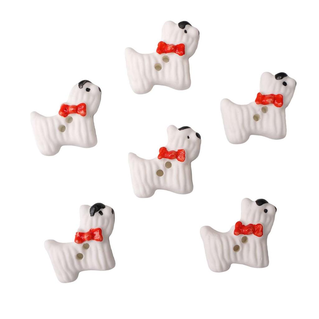 Lovely Ceramic Button Cartoon Ceramic Beads Cartoon Rabbit Puppy Button Beads DIY Jewelry Beads DIY Clothing Beads 1pc
