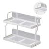 Countertop Shelf Organizer Carbon Steel 2 Tier Multifunctional Kitchen Spice Rack for Bedroom