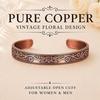 Pure Copper Cuff Bracelet Waterproof Bangle Jewelry Durable Open Cuff Bracelet  Daily Wear