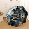 1pc Haunted House Spooky Night Pattern Umbrella Automatic Opening and Closing Umbrella, High-quality Travel Umbrella, Lightweight and Portable, -43